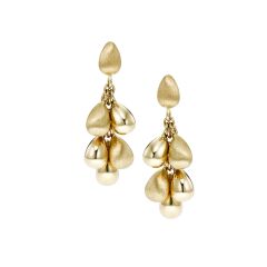 14kt Yellow Gold Le Gocce Earring, with Satin Finish &  Push Back Clasp ER7887