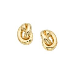 14K Yellow Gold Amore Knot Stud Earrings ER8513 