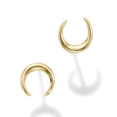 14kt Yellow Gold Mini Crescent Studs with Push Back Clasp ER8844