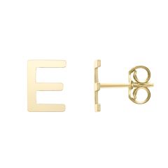 14kt Yellow Gold Polished Initial-E Post Earring ERE11192