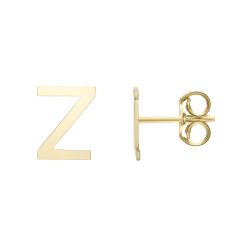 14kt Yellow Gold Polished  Initial-Z Post Earring ERZ11192