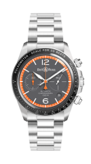 Bell & Ross Chronograph Orange Steel Watch BRV294-ORA-ST/SST