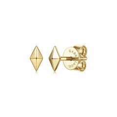 Gabriel & Co. - EG14003Y4JJJ - 14K Yellow Gold Pyramid Kite Shape Stud Earrings