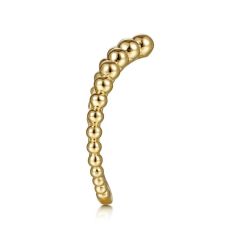 Gabriel & Co. - LR51800Y4JJJ - 14K Yellow Gold Bujukan Bead Curved Ring