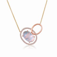 Le Vian 14K Strawberry Gold® Diamond and Pink Orchid Quartz™ Pendant GECY 6