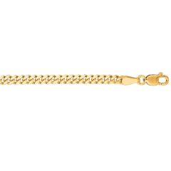 14kt 24" Yellow Gold Diamond Cut Gourmette Chain with Lobster Clasp GR080-24