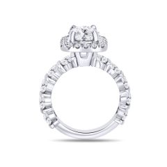 Platinum Round Halo Diamond Engagement Ring DRSR26779