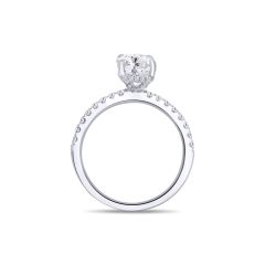 14KW Round Diamond Hidden Halo Engagement Ring DRSR27125