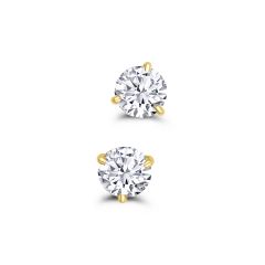 14K Yellow Gold Round Diamond Martini Earring DESR10136