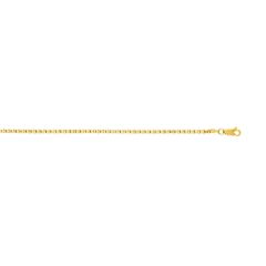 14kt Gold 20" Yellow Finish Shiny Square Hollow Classic Box Chain with Lobster Clasp HBOX115-20