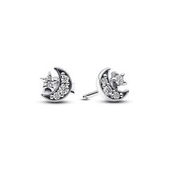 Pandora Sparkling Moon & Star Stud Earrings 292990C01