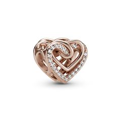 Sparkling Entwined Hearts Charm