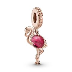 Pink Murano Glass Flamingo Dangle Charm 789431C01