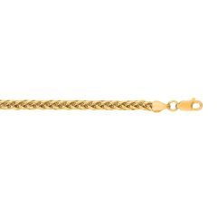 14kt 20" Yellow Gold Lite Weigth Wheat Chain with Lobster Clasp HW080-20