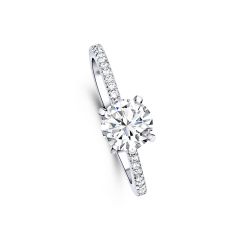 14kw 1.50ct Round Lab Grown Diamond Engagement Ring 
