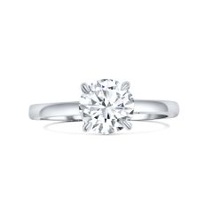 14KW Round Lab Grown Diamond Engagement Ring 