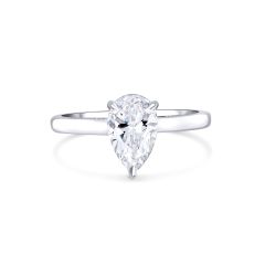 Pear Shape Lab Grown Diamond Engagement Ring 
14K White Gold 
1.50ctw 
Gh color 
Vs1 clarity 