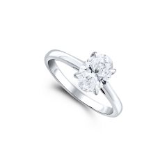 Oval Solitaire Lab Grown Diamond Engagement Ring 
14K White Gold 
2.00 CTW 
Gh Color 
VS1 Clarity 