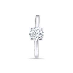 14KW Round Solitaire Lab Grown Diamond Engagement Ring 