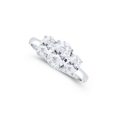 Oval-Cut 3-Stone Lab Grown Diamond Engagement Ring 14K
1.97ctw 
Color FV 
Clarity S1 