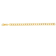 14kt 24" Yellow Gold Diamond Cut Curb Lite Chain with Lobster Clasp LCRB140-24