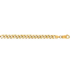 14kt 30" Yellow Gold Diamond Cut Miami Cuban Link Chain with Lobster Clasp  MC180-30