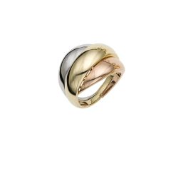 14K Twist Tri-Tone Ring, Size 7 MR7229-07