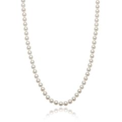 14K White Gold 18 inch Fresh Water AAA+ Pearl Necklace featuring 6-7MM Pearls