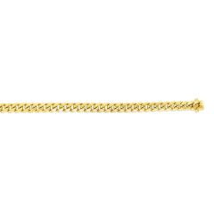 14kt Gold 26" Yellow Finish New Hollow Miami Cuban Necklace with Box Clasp NHMC160-26