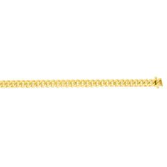 14kt 22" with Yellow Gold Finiah New Miami Cuban Link Chain with Box Clasp NMC120-22