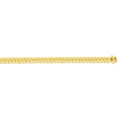 14kt Gold 26" Yellow Finish New Miami Cuban Necklace with Box Clasp NMC150-26