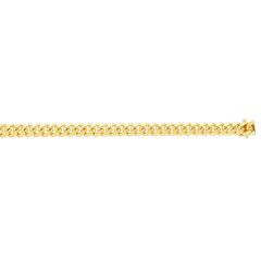 14kt Gold 26" Yellow Finish New Miami Cuban Necklace with Box Clasp NMC200-26