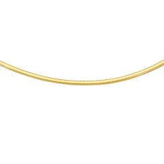 14kt 20" Yellow Gold 3.0mm Diamond Cut Classic Omega Necklace with Box Catch OMD3-20