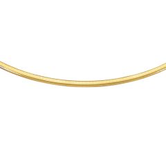 14kt 20" Yellow Gold Diamond Cut Classic Omega Necklace with Box Catch OMD4-20