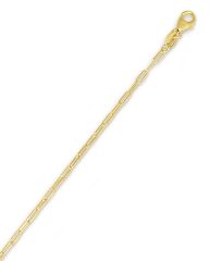14kt Yellow Gold 1.5mm Polished Paperclip Paper Clip Chain with Lobster Clasp PCLIP035