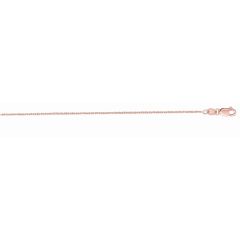 14kt Gold 16" Rose Finish Diamond Cut Classic Cable Chain with Lobster Clasp PKCAB035-16