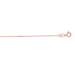 14kt 16" Rose Gold Carded Rope Chain with Spring Ring Clasp PKFCAB20-16