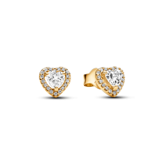 Sparkling Elevated Heart Stud Earrings 268427C01