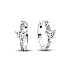 Sparkling Heart Hoop Earrings 293101C01