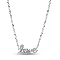 Sparkling Handwritten Love Collier Necklace 393076C01