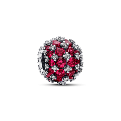 Sparkling Pavé Round Pink Charm 792630C03