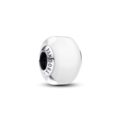 White Mini Murano Glass Charm 793118C00