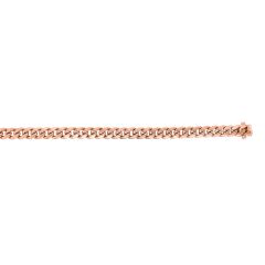 14kt Gold 24" Rose Finish New Miami Cuban Chain with Box Clasp PNMC160-24