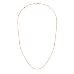14kt Rose Gold 1.7mm Diamond Cut Mariner Necklace with Lobster Clasp PRC11247