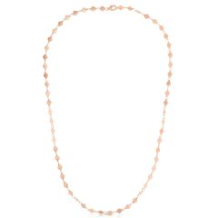 14kt Rose Gold 16.25" 3mm Polished Jump Ring at 15.25" Pebble Necklace with Lobster Clasp PRC8242-1625