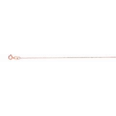14kt Gold 16" Rose Finish Diamond Cut Spring Ring Classic Cable Chain with Spring Ring Clasp PSCAB025-16