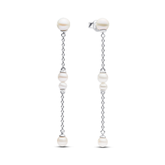 Treated Freshwater Cultured Pearl Drop Earrings