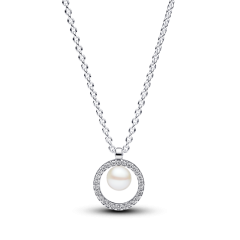 Treated Freshwater Cultured Pearl & Pavé Collier Necklace