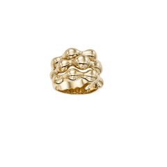 14kt Yellow Gold Bubble Ring Size-7 R6842-07