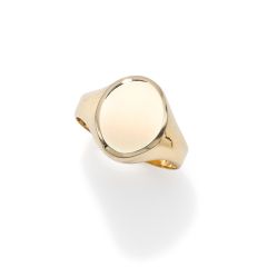 14kt Yellow Gold Polished Oval Signet Ring R7068